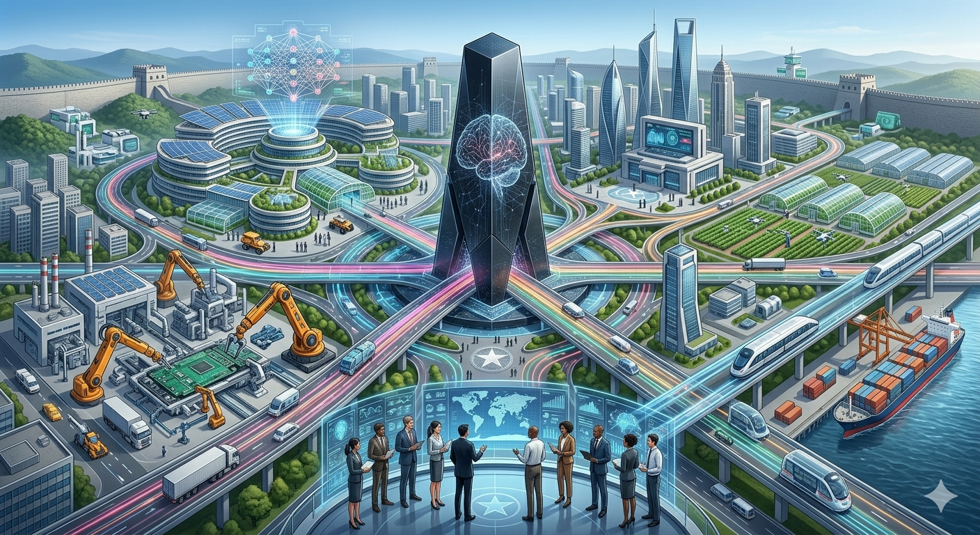 El "Salto Gran Motor": Cómo China está convirtiendo la IA en su nueva Máquina de Vapor