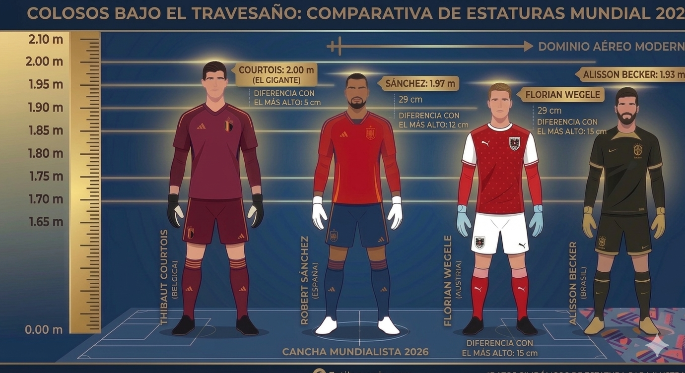 Gigantes bajo los tres palos: Los porteros más altos que dominan las canchas en este Mundial 2026