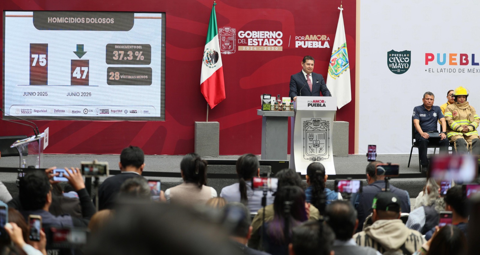 ESTRATEGIA DE SEGURIDAD GENERA RESULTADOS CONTUNDENTES Y REDUCE HOMICIDIOS DOLOSOS: ARMENTA MIER